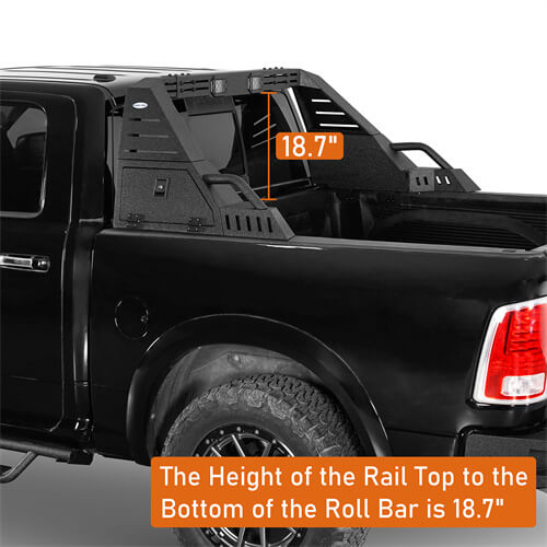 Adjustable Roll Bar w/ LED Spotlights For 2004-2024 Ford F-150 | 2007-2024 Chevy Silverado 1500 | 2007-2024 GMC Sierra 1500 | 2002-2018 Ram 1500 | 2007-2024 Toyota Tundra - Ultralisk4x4