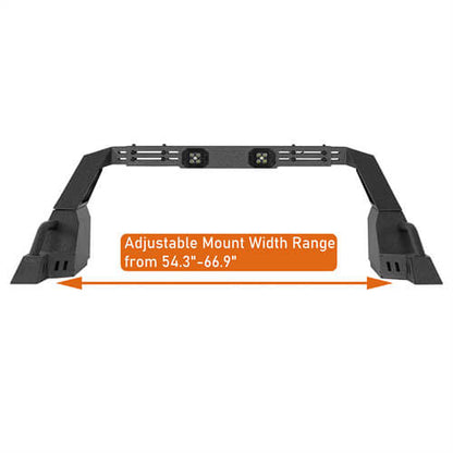Adjustable Roll Bar w/ LED Spotlights For 2004-2024 Ford F-150 | 2007-2024 Chevy Silverado 1500 | 2007-2024 GMC Sierra 1500 | 2002-2018 Ram 1500 | 2007-2024 Toyota Tundra - Ultralisk4x4