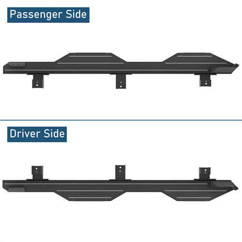 Aftermarket Aluminum Side Step Bars For 2018-2024 Jeep Wrangler JL 4-Door - u3078-3