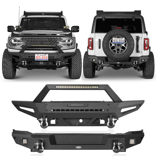 Aftermarket Front & Rear Bumper For 2021-2024 Ford Bronco (Excluding Raptor) - ultralisk4x4