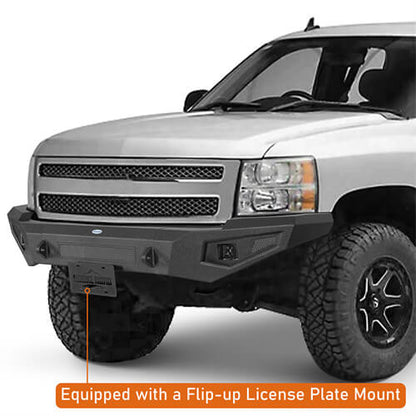 Aftermarket Front Bumper w/ LED spotlights included For 2007-2013 Chevy Silverado 1500 2nd Generation - Ultralisk4x4 -u9033-6