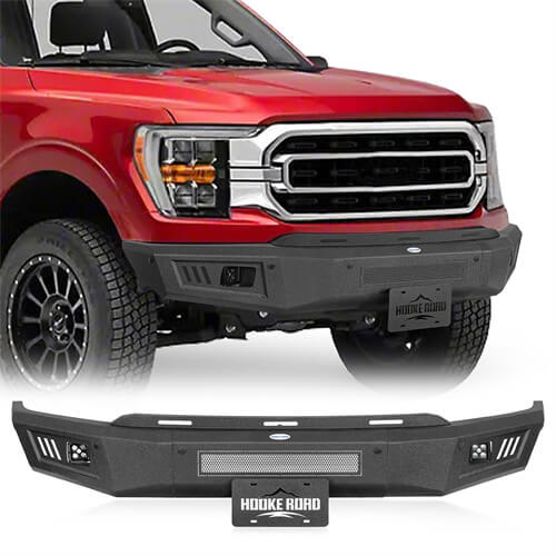 Aftermarket Front Bumper w/ LED Spotlights Included For 2021-2023 Ford F-150 - Ultralisk4x4 -u8304s-1