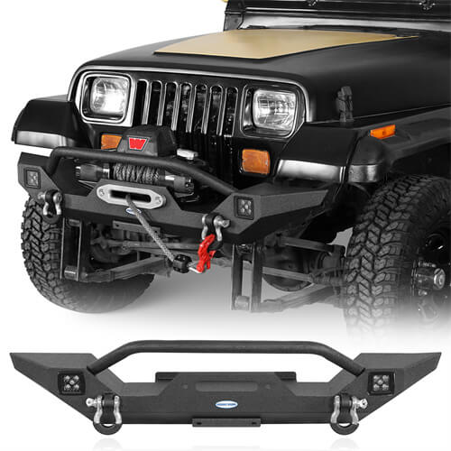 Aftermarket Front Bumper For 1987-1995 Jeep Wrangler YJ - Ultralisk4x4 -u1061s-1