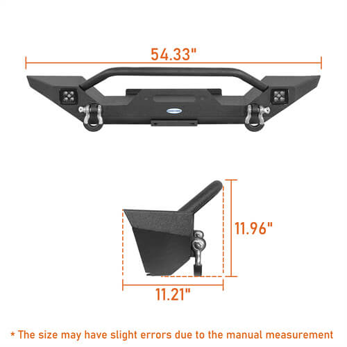 Aftermarket Front Bumper For 1987-1995 Jeep Wrangler YJ - Ultralisk4x4 -u1061s-10