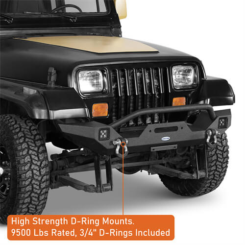 Aftermarket Front Bumper For 1987-1995 Jeep Wrangler YJ - Ultralisk4x4 -u1061s-5