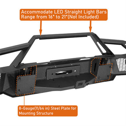 Aftermarket Earthshaker Series Front Bumper w/ LED Lights For 2009-2012 Ram 1500 - Ultralisk4x4