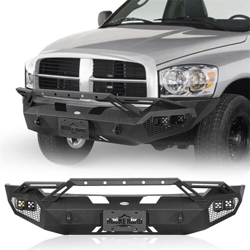 Aftermarket Front Bumper w/ Winch Plate For 2006-2008 Ram 1500 - Ultralisk4x4 -u6506-1