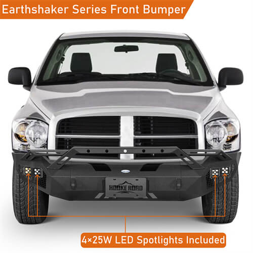 Aftermarket Front Bumper w/ Winch Plate For 2006-2008 Ram 1500 - Ultralisk4x4 -u6506-4