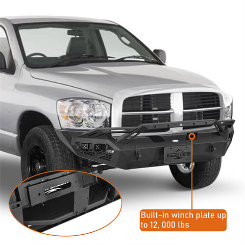 Aftermarket Front Bumper w/ Winch Plate For 2006-2008 Ram 1500 - Ultralisk4x4 -u6506-6