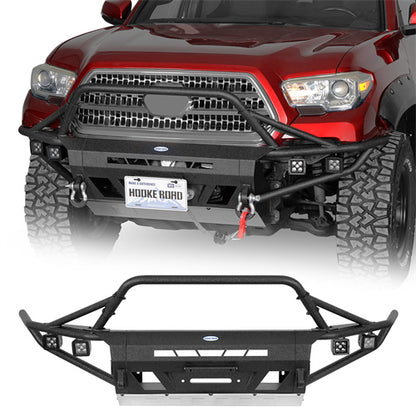 Aftermarket Tube Front Bumper For 2016-2023 Toyota Tacoma 3rd Gen - Ultralisk4x4-u4226-1