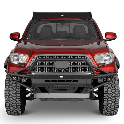 Aftermarket Tube Front Bumper For 2016-2023 Toyota Tacoma 3rd Gen - Ultralisk4x4-u4226-2