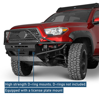 Aftermarket Tube Front Bumper For 2016-2023 Toyota Tacoma 3rd Gen - Ultralisk4x4-u4226-6