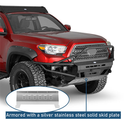 Aftermarket Tube Front Bumper For 2016-2023 Toyota Tacoma 3rd Gen - Ultralisk4x4-u4226-7