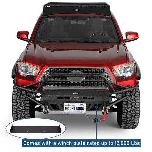 Aftermarket Tube Front Bumper For 2016-2023 Toyota Tacoma 3rd Gen - Ultralisk4x4-u4226-8