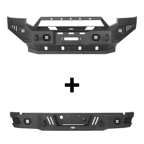 Aftermarket Front & Rear Bumper w/ LED Lights For 2005-2007 Ford F-250/F-350 - Ultralisk4x4