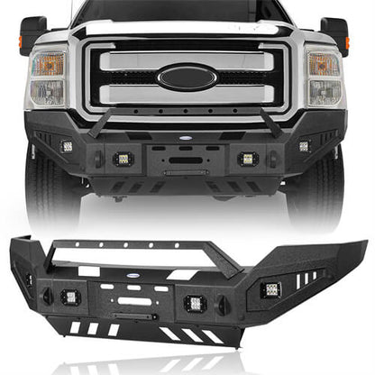 Aftermarket Full-Width Ford F-250 Front Bumper Pickup Truck Parts For 2011-2016 Ford F-250 - Ultralisk 4x4  ul8525 1