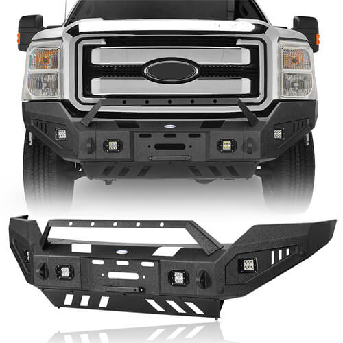 Aftermarket Full-Width Ford F-250 Front Bumper Pickup Truck Parts For 2011-2016 Ford F-250 - Ultralisk 4x4  ul8525 1