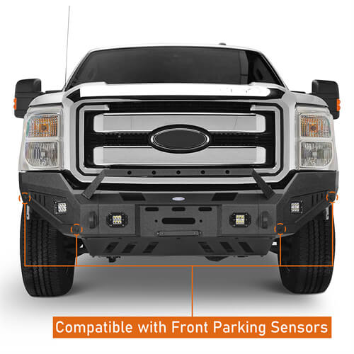 Aftermarket Full-Width Ford F-250 Front Bumper Pickup Truck Parts For 2011-2016 Ford F-250 - Ultralisk 4x4  ul8525 10