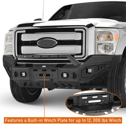 Aftermarket Full-Width Ford F-250 Front Bumper Pickup Truck Parts For 2011-2016 Ford F-250 - Ultralisk 4x4  ul8525 11