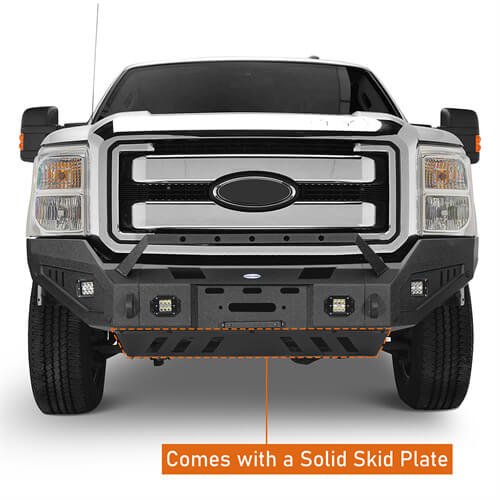 Aftermarket Full-Width Ford F-250 Front Bumper Pickup Truck Parts For 2011-2016 Ford F-250 - Ultralisk 4x4  ul8525 12