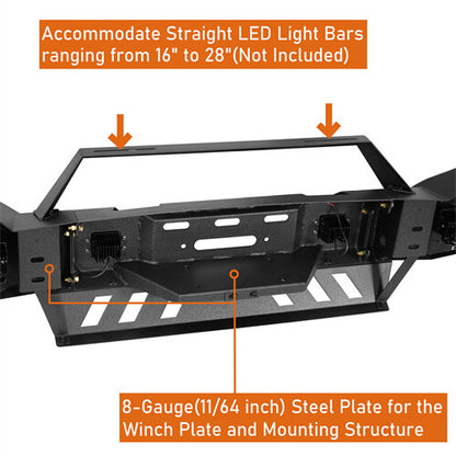 Aftermarket Full-Width Ford F-250 Front Bumper Pickup Truck Parts For 2011-2016 Ford F-250 - Ultralisk 4x4  ul8525 14