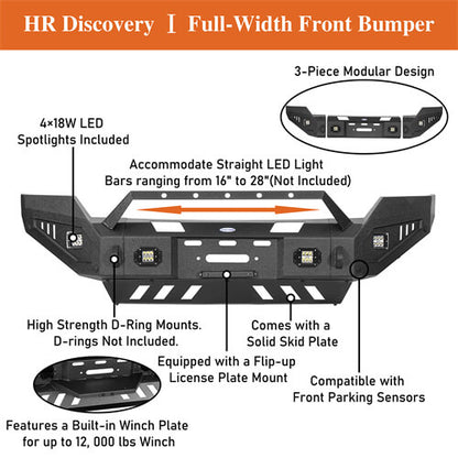 Aftermarket Full-Width Ford F-250 Front Bumper Pickup Truck Parts For 2011-2016 Ford F-250 - Ultralisk 4x4  ul8525 15