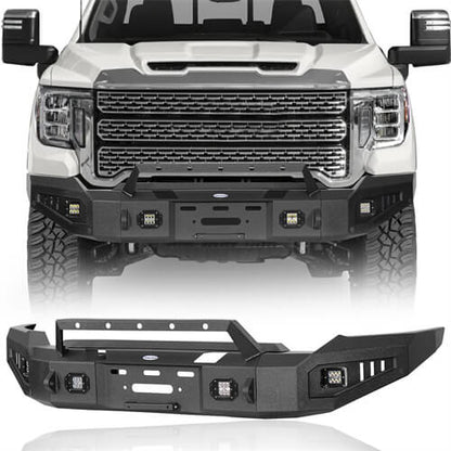 Aftermarket Full-Width GMC Sierra Front Bumper Pickup Truck Parts For 2020-2023 GMC Sierra 2500HD/3500HD - Ultralisk4x4 ul9205 2