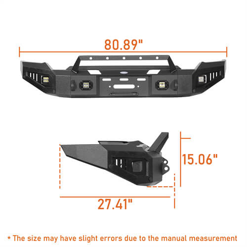 Aftermarket Full-Width GMC Sierra Front Bumper Pickup Truck Parts For 2020-2023 GMC Sierra 2500HD/3500HD - Ultralisk4x4 ul9205 15