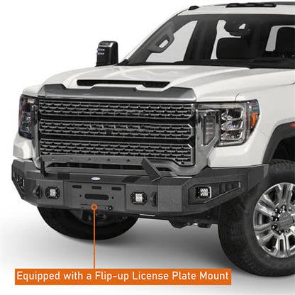 Aftermarket Full-Width GMC Sierra Front Bumper Pickup Truck Parts For 2020-2023 GMC Sierra 2500HD/3500HD - Ultralisk4x4 ul9205 2