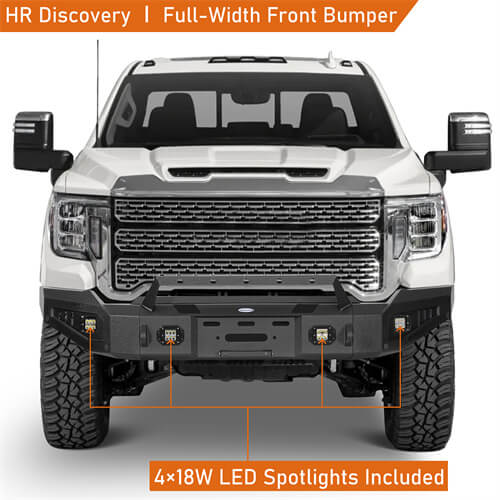 Aftermarket Full-Width GMC Sierra Front Bumper Pickup Truck Parts For 2020-2023 GMC Sierra 2500HD/3500HD - Ultralisk4x4 ul9205 8