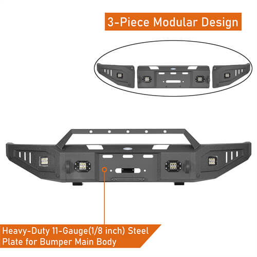 2014-2021 Toyota Tundra Aftermarket Full Width Front Bumper - Ultralisk4x4 UL5009 14