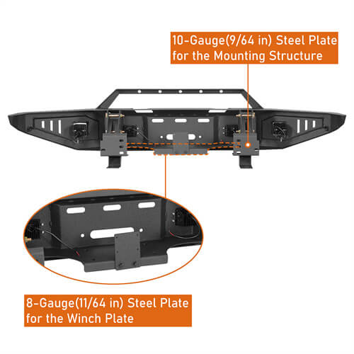 2014-2021 Toyota Tundra Aftermarket Full Width Front Bumper - Ultralisk4x4 UL5009 15