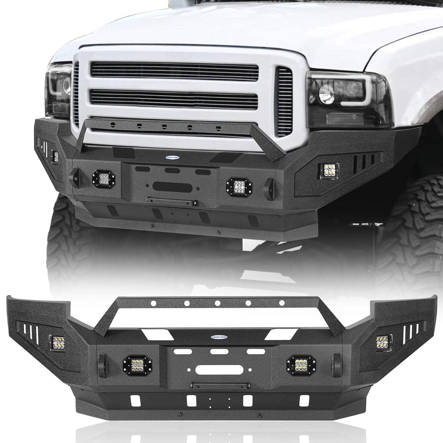 2005-2007 Ford F-250 Aftermarket Full Width Front Bumper - Ultralisk4x4 ul8505 1