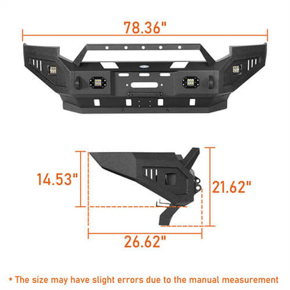 2005-2007 Ford F-250 Aftermarket Full Width Front Bumper - Ultralisk4x4 ul8505 15