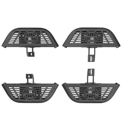 Side Hoop Steps Kit Jeep Wrangler Accessories For 2007-2018 Jeep Wrangler JK 4-Door - Ultralisk4x4 ul094s 18