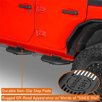 Side Hoop Steps Kit Jeep Wrangler Parts For 2018-2023 Jeep Wrangler JL 4-Door - Ultralisk4x4 b3059s 14