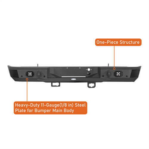 Aftermarket Rear Bumper w/ LED spotlights For Chevy Silverado 1500 - Ultralisk4x4 -u9036-9