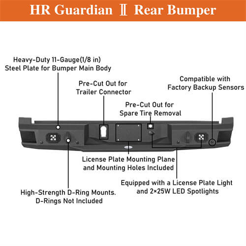 Aftermarket Rear Bumper For 2021-2024 F-150 (Excluding Raptor & Tremor) - Ultralisk4x4