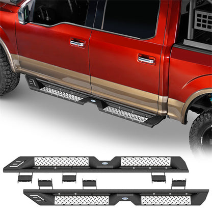 Aftermarket Side Step Bars For 2015-2024 Ford F-150 SuperCrew & 2017-2024 F-250 F-350 Crew Cab - Ultralisk4x4 -u8285-1