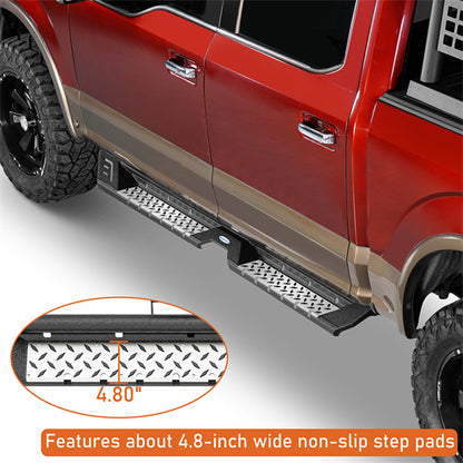 Aftermarket Side Step Bars For 2015-2024 Ford F-150 SuperCrew & 2017-2024 F-250 F-350 Crew Cab - Ultralisk4x4 -u8285-5