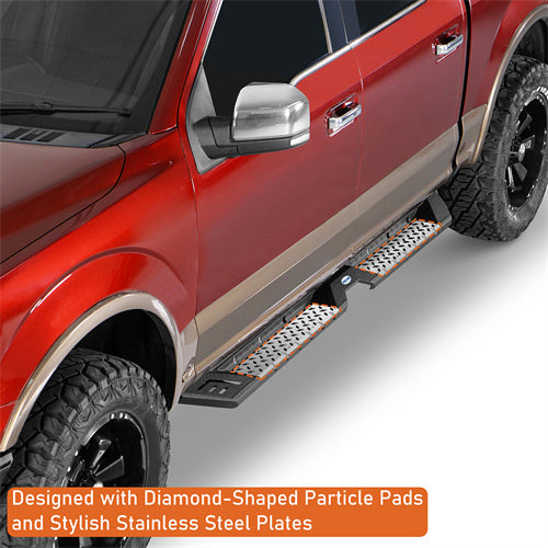 Aftermarket Side Step Bars For 2015-2024 Ford F-150 SuperCrew & 2017-2024 F-250 F-350 Crew Cab - Ultralisk4x4 -u8285-6