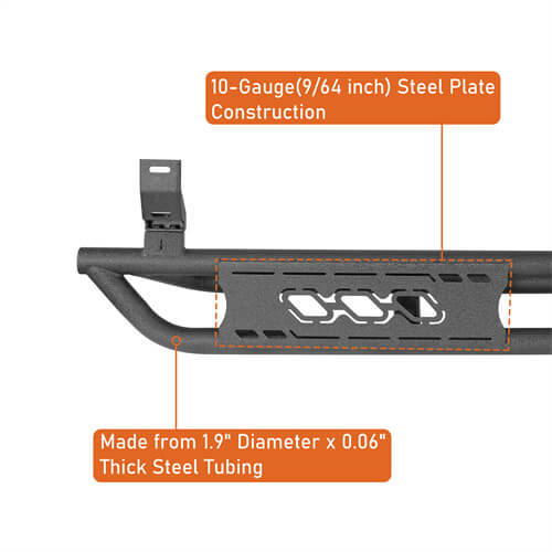 Aftermarket Side Step Bars For 2005-2023 Toyota Tacoma Double Cab - Ultralisk4x4-u4218s-7