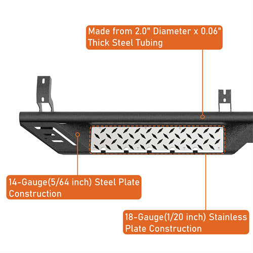 Aftermarket Side Step Bars 2005-2023 Toyota Tacoma Double Cab - Ultralisk4x4 -u4225-7