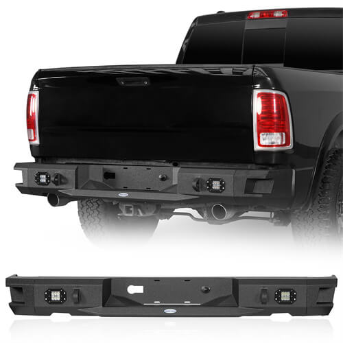  2009-2018 Dodge Ram 1500 Aftermarket Steel Rear Bumper Back Step - ultralisk4x4 ul6025s 1