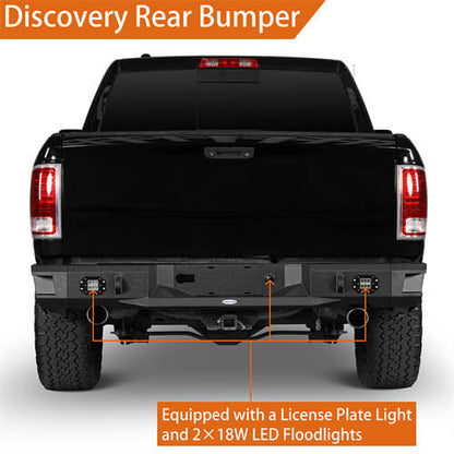  2009-2018 Dodge Ram 1500 Aftermarket Steel Rear Bumper Back Step - ultralisk4x4 ul6025s 5