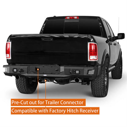  2009-2018 Dodge Ram 1500 Aftermarket Steel Rear Bumper Back Step - ultralisk4x4 ul6025s 7