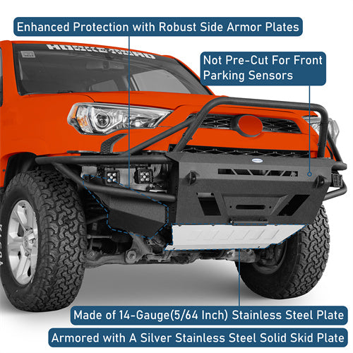 Aftermarket Tube Front Bumper For 2014-2024 Toyota 4Runner - u9813-7