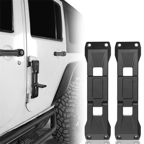 Aluminum Door Hinge Steps Pack of 2 For 2007-2022 Jeep Wrangler JK & JL - Ultralisk4x4