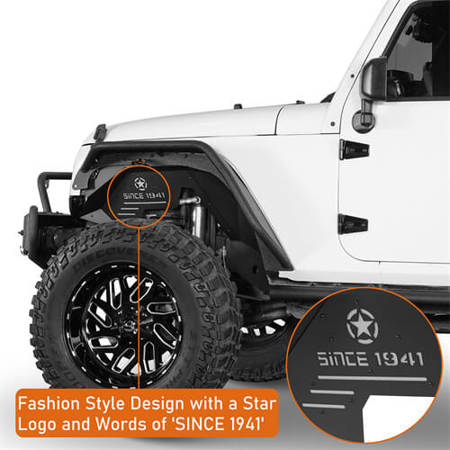 Aluminum Front and Rear Inner Fender Liners For 2007-2018 Jeep Wrangler JK - Ultralisk4x4 - Ultralisk4x4 -u21132114s-4