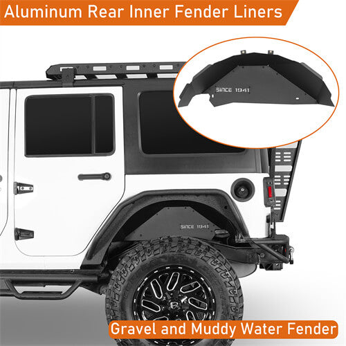 Aluminum Front and Rear Inner Fender Liners For 2007-2018 Jeep Wrangler JK - Ultralisk4x4 - Ultralisk4x4 -u21132114s-5